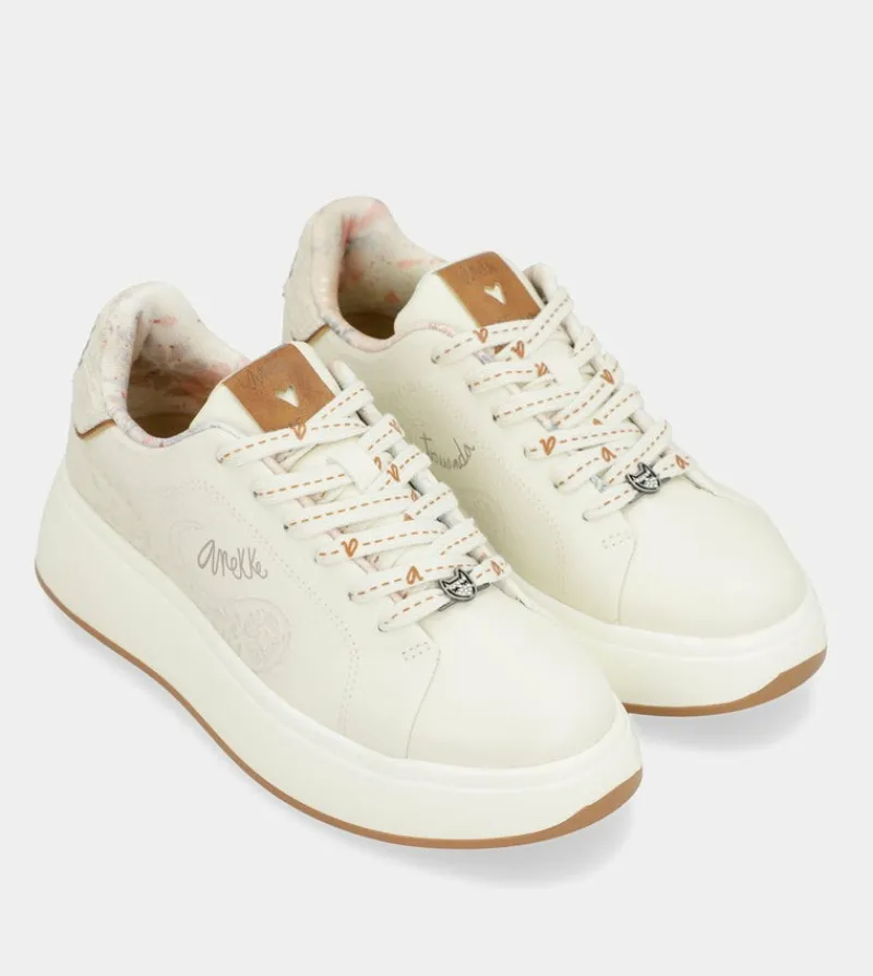 Anekke Peace & Love White Sneakers Flash Sale