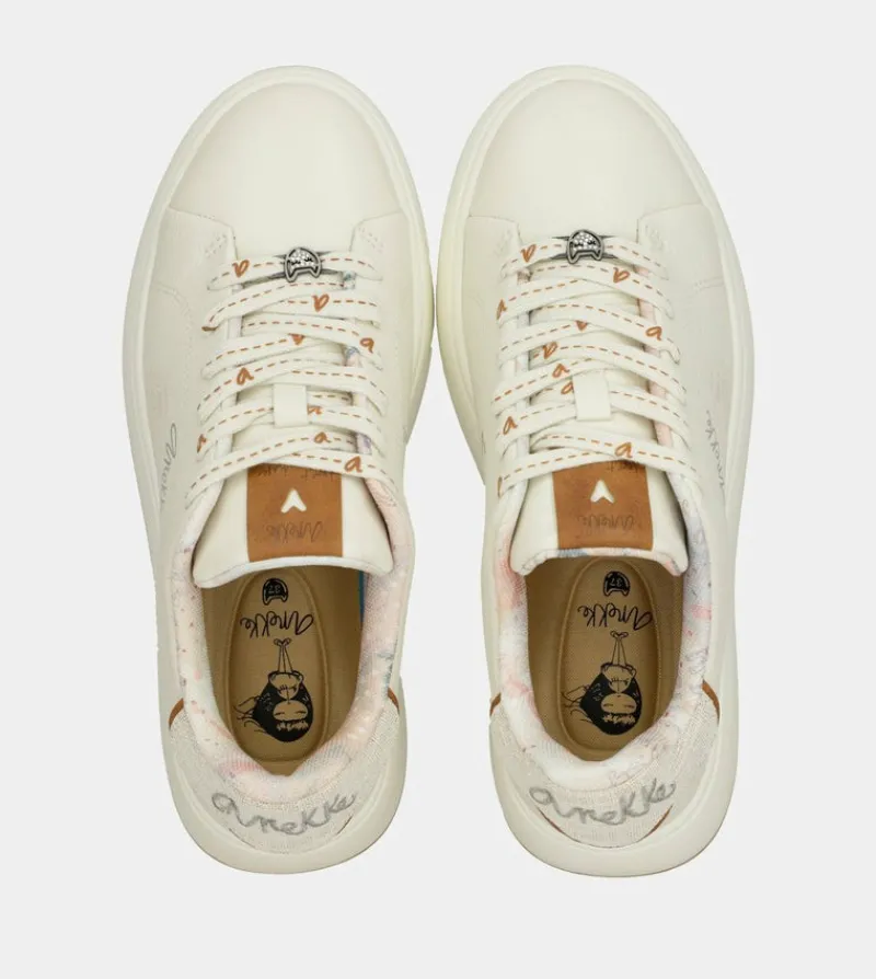 Anekke Peace & Love White Sneakers Flash Sale