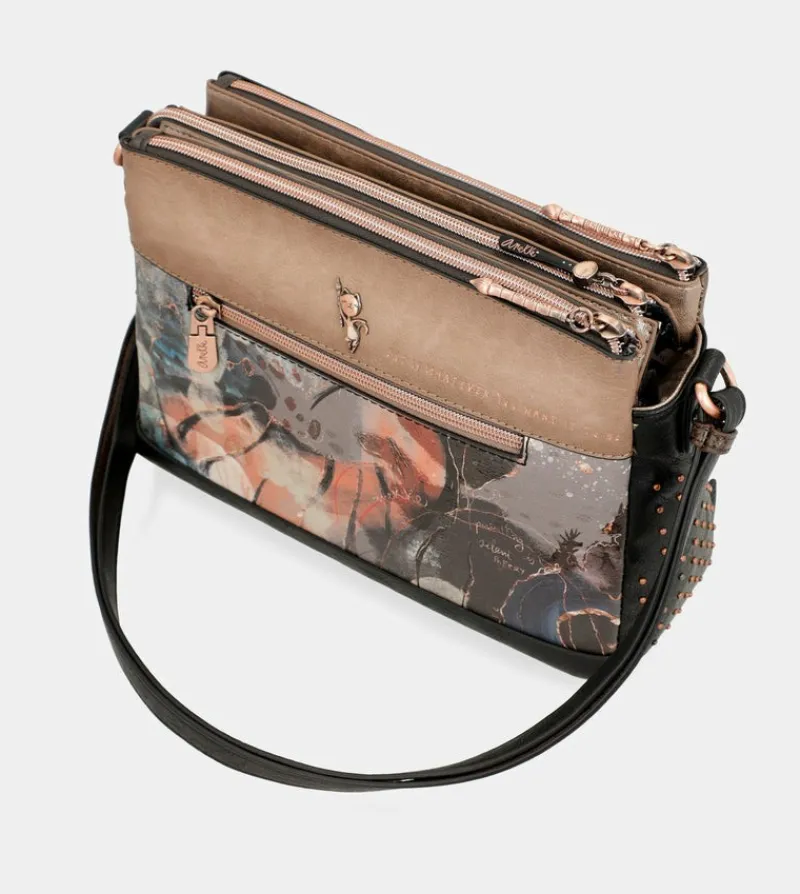 Anekke Shoen 3 Compartments Shoulder Bag Clearance