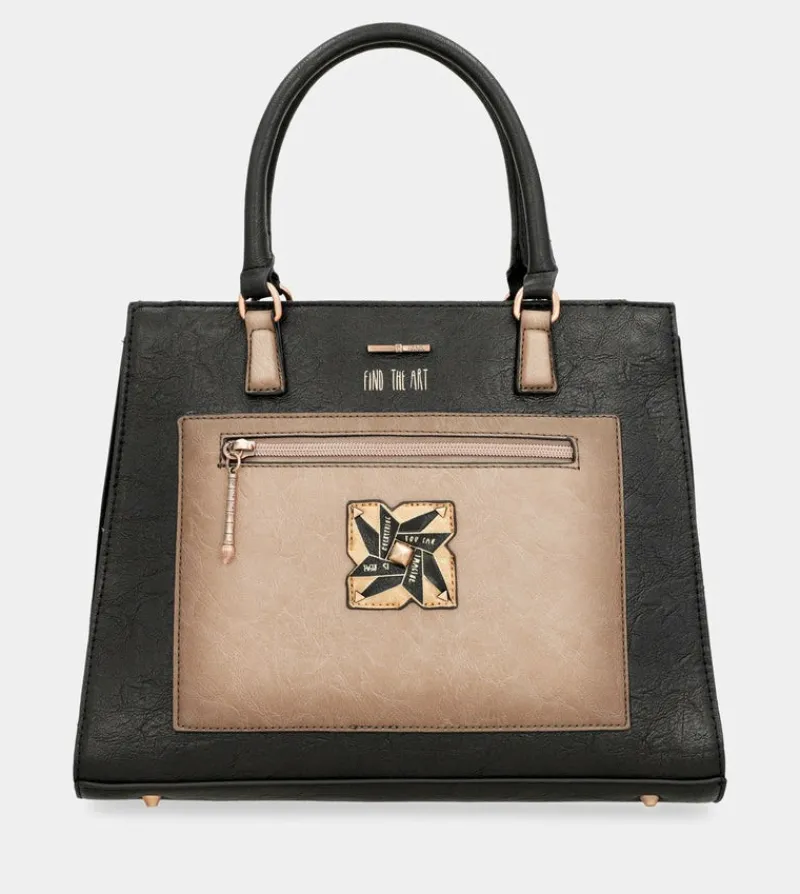 Anekke Shoen Black Tote With Shoulder Strap Store