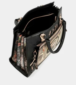 Anekke Shoen Black Tote With Shoulder Strap Store
