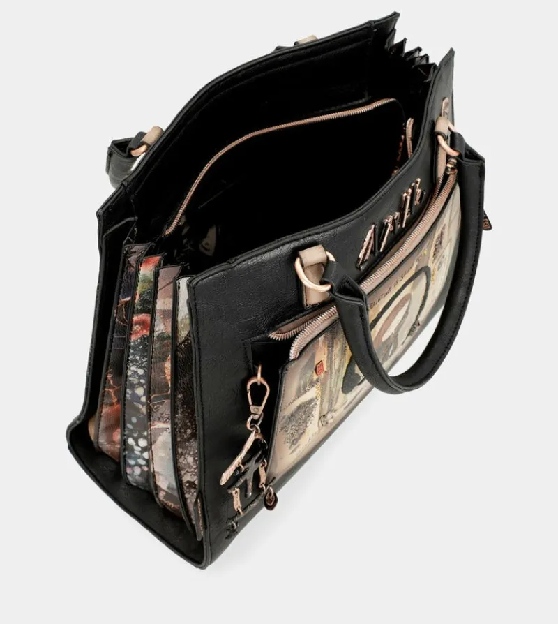 Anekke Shoen Black Tote With Shoulder Strap Store