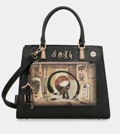 Anekke Shoen Black Tote With Shoulder Strap Store