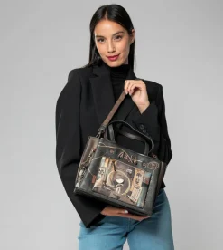 Anekke Shoen Brown Tote With Shoulder Strap Discount