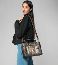 Anekke Shoen Brown Tote With Shoulder Strap Discount