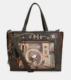 Anekke Shoen Brown Tote With Shoulder Strap Discount