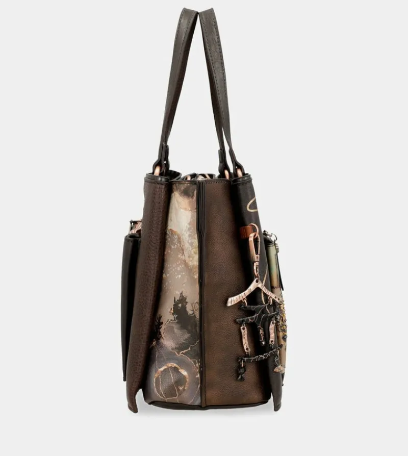 Anekke Shoen Brown Tote With Shoulder Strap Discount