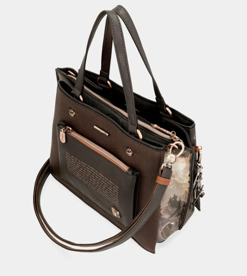Anekke Shoen Brown Tote With Shoulder Strap Discount