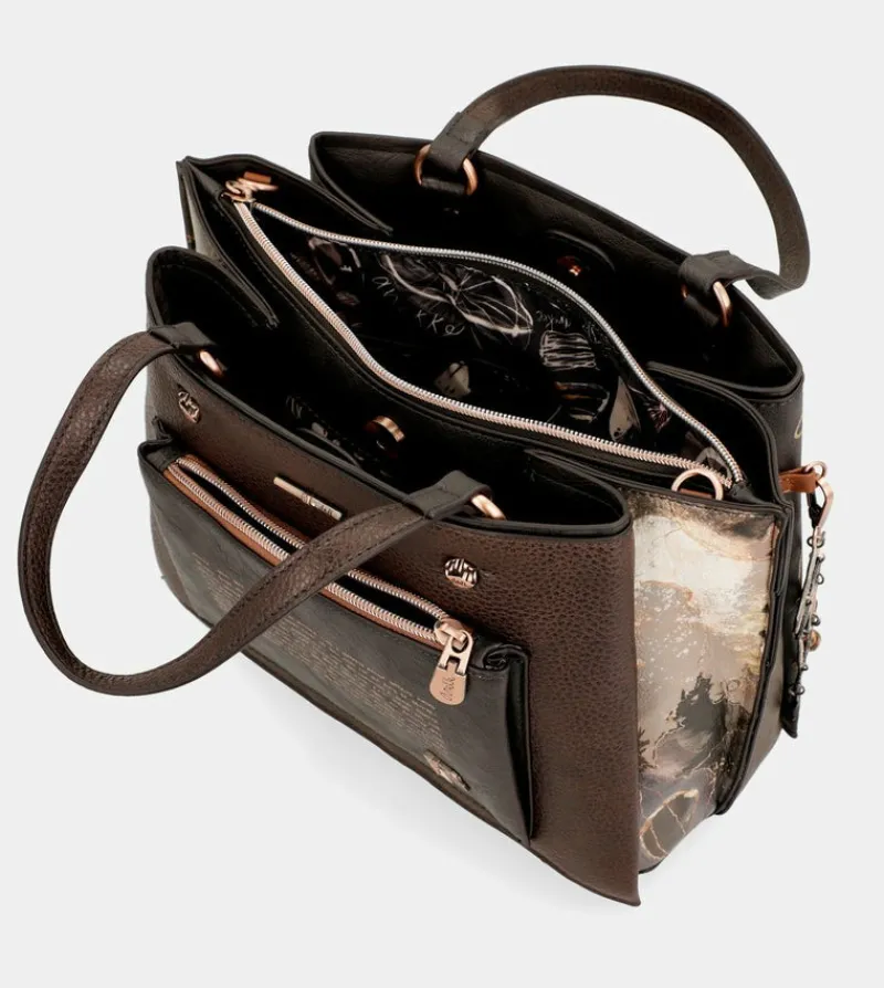 Anekke Shoen Brown Tote With Shoulder Strap Discount