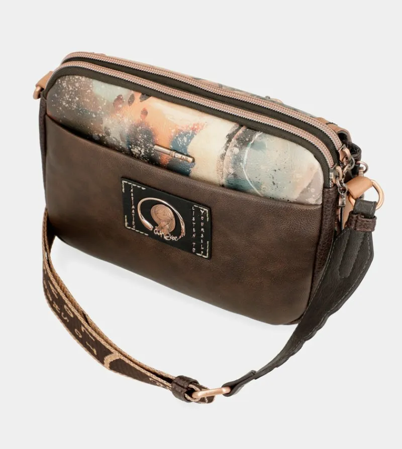 Anekke Shoen Brush 3 Compartment Shoulder Bag Cheap
