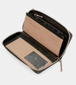 Anekke Shoen Large Black Rfid Wallet Fashion