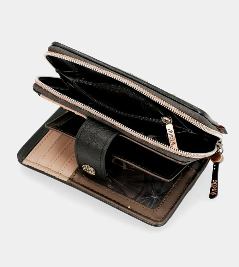 Anekke Shoen Medium Black Rfid Wallet Best Sale