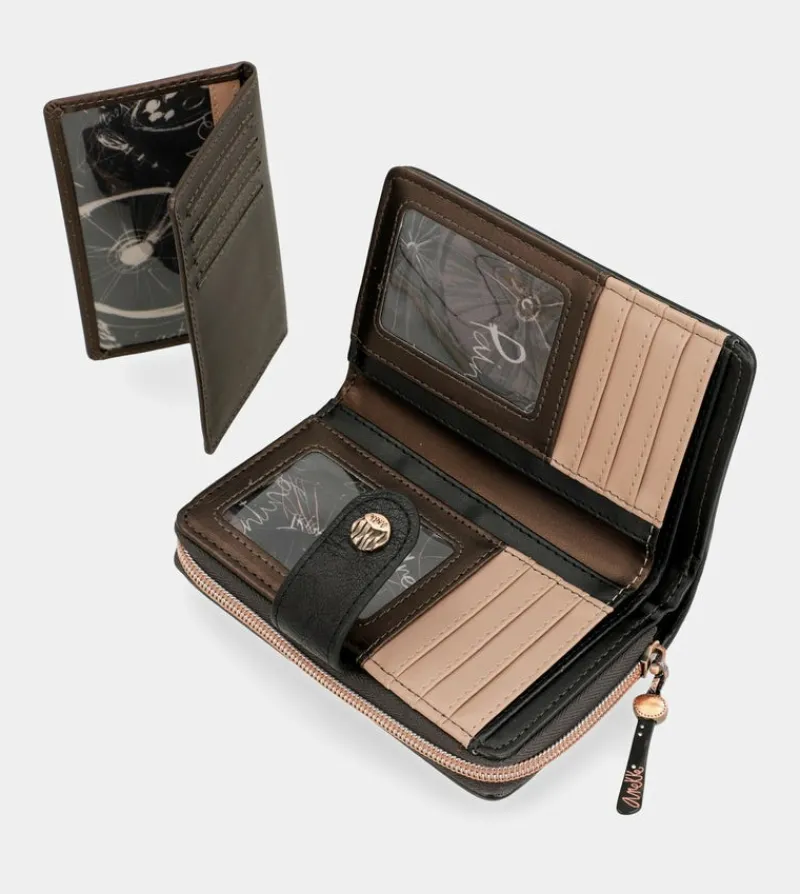 Anekke Shoen Medium Black Rfid Wallet Best Sale