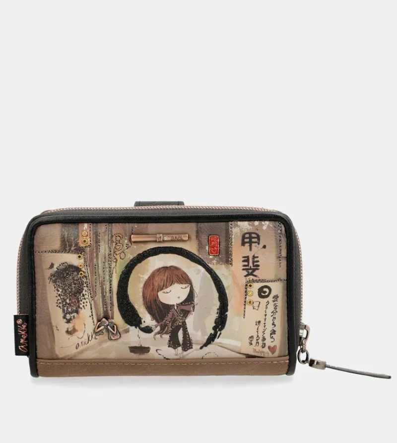 Anekke Shoen Medium Black Rfid Wallet Best Sale