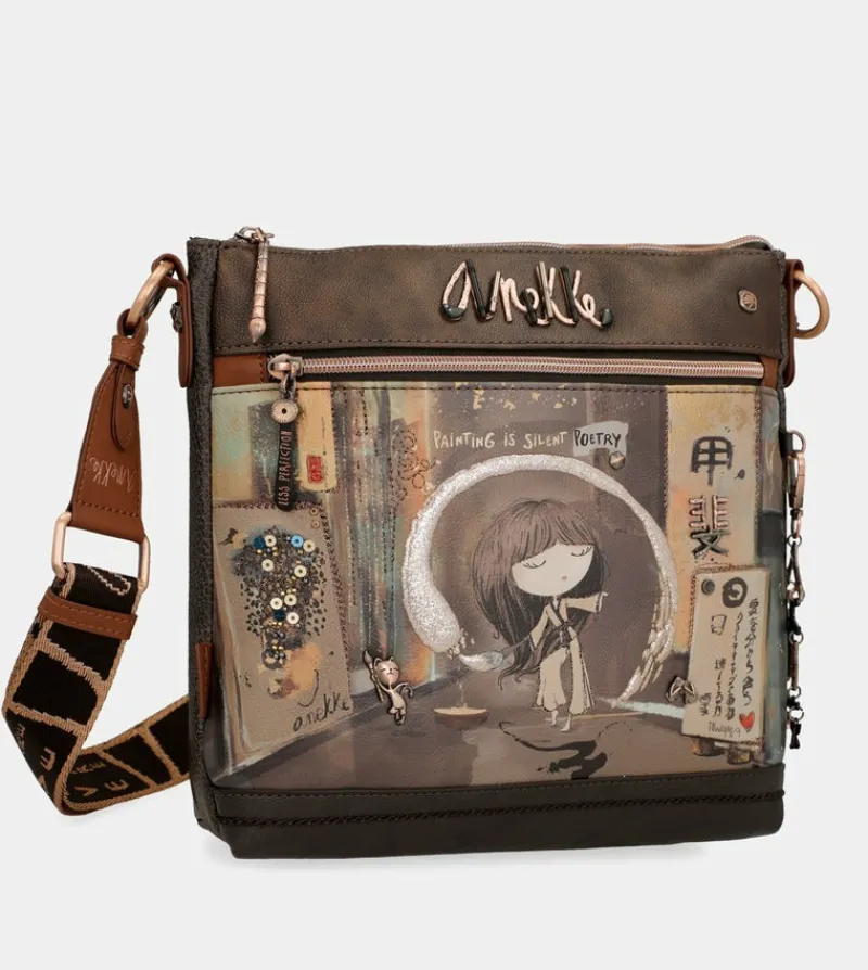 Anekke Shoen Medium Brown Shoulder Bag Cheap