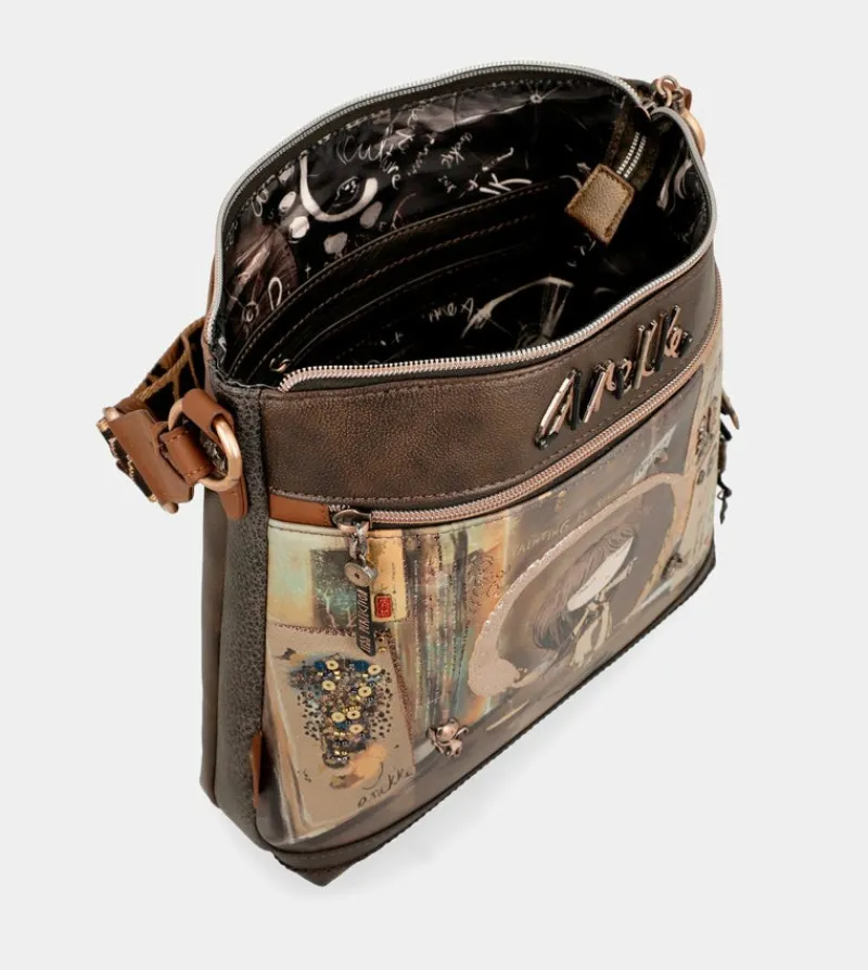 Anekke Shoen Medium Brown Shoulder Bag Cheap