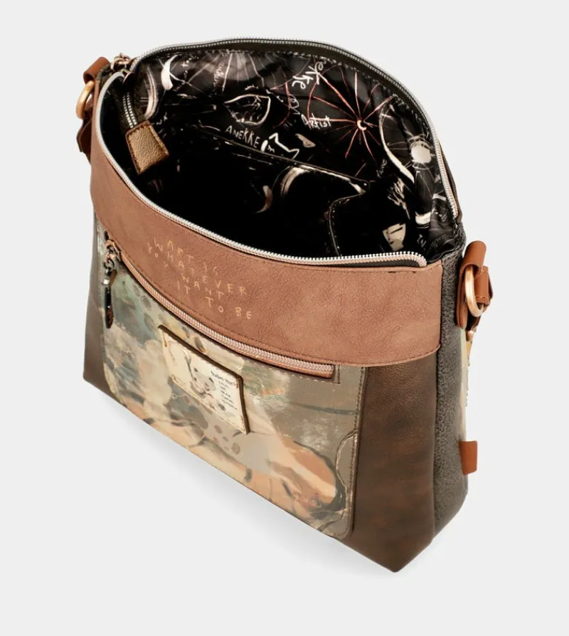 Anekke Shoen Medium Brown Shoulder Bag Cheap
