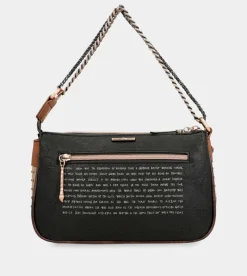Anekke Shoen Metal Handle Baguette Bag New
