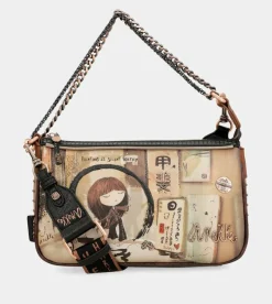 Anekke Shoen Metal Handle Baguette Bag New