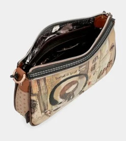 Anekke Shoen Metal Handle Baguette Bag New