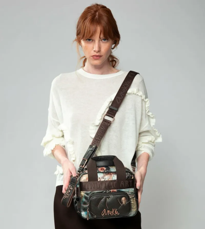 Anekke Shoen Padded 2-Handle Shoulder Bag With Shoulder Strap Fashion