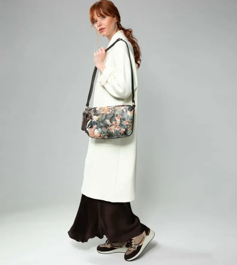 Anekke Shoen Padded Shoulder Bag With Metallic Handle Hot