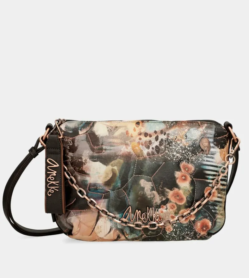 Anekke Shoen Padded Shoulder Bag With Metallic Handle Hot