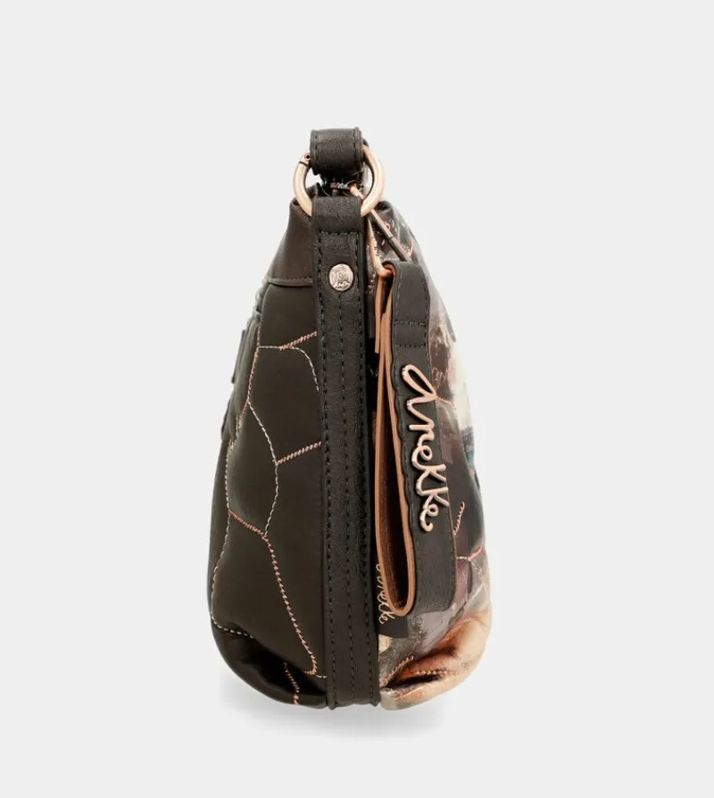Anekke Shoen Padded Shoulder Bag With Metallic Handle Hot
