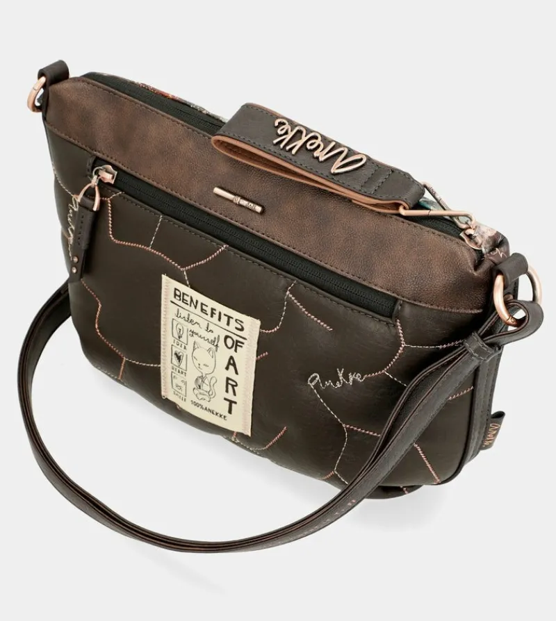 Anekke Shoen Padded Shoulder Bag With Metallic Handle Hot