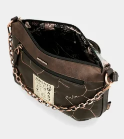 Anekke Shoen Padded Shoulder Bag With Metallic Handle Hot