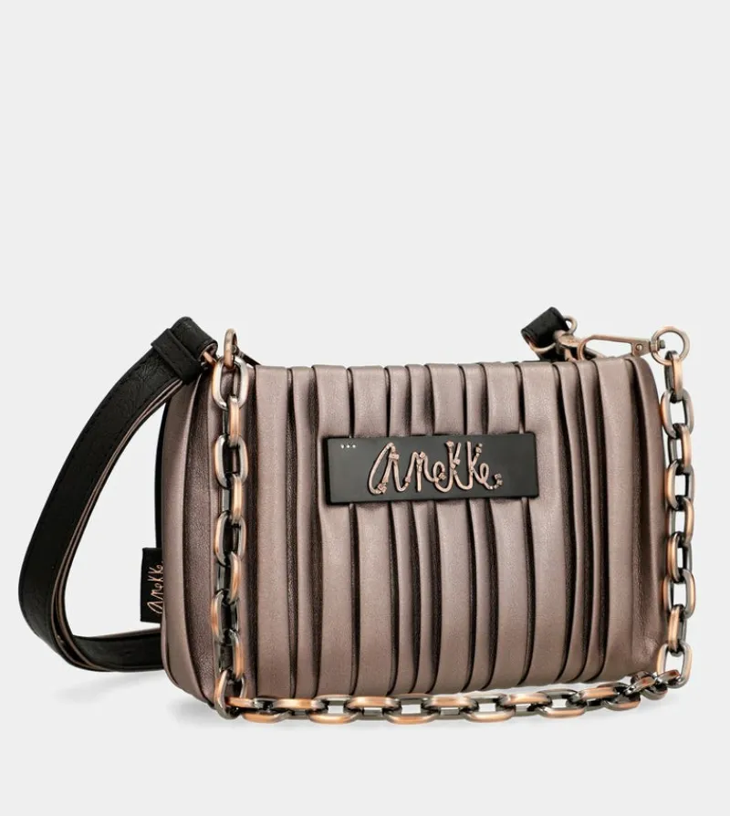 Anekke Shoen Palette Double-Sided Pleated Bag New
