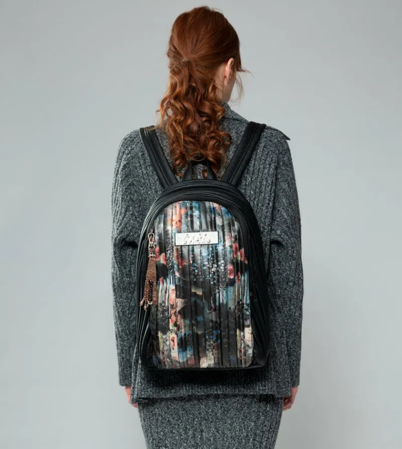Anekke Shoen Palette Large Pleated Backpack New