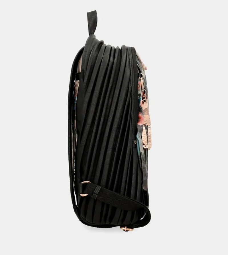 Anekke Shoen Palette Large Pleated Backpack New