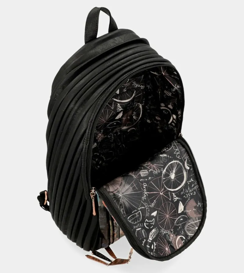 Anekke Shoen Palette Large Pleated Backpack New