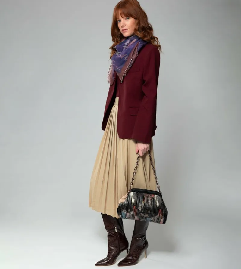 Anekke Shoen Palette Pleated Bowler Bag Flash Sale