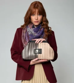 Anekke Shoen Palette Pleated Bowler Bag Flash Sale