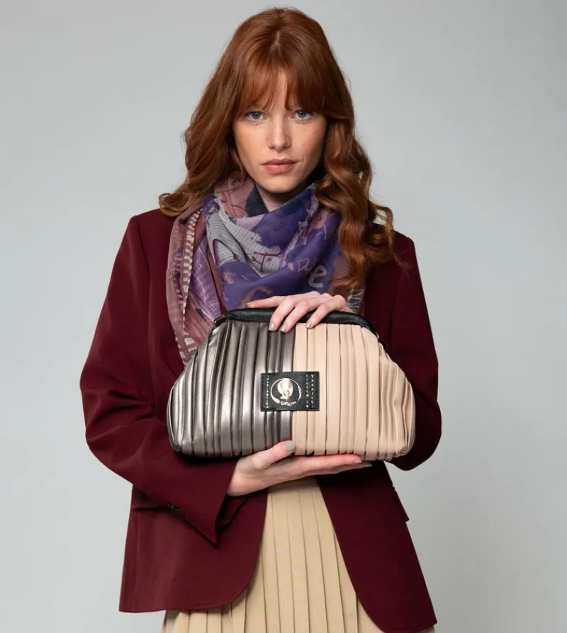 Anekke Shoen Palette Pleated Bowler Bag Flash Sale