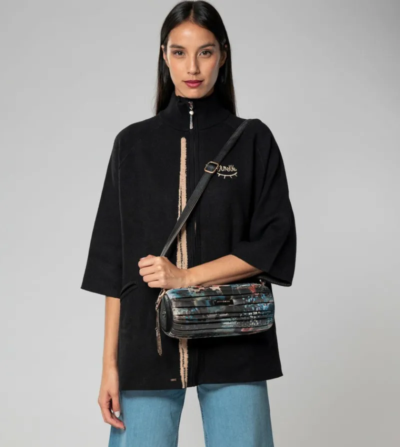 Anekke Shoen Palette Pleated Cylindrical Bag Clearance