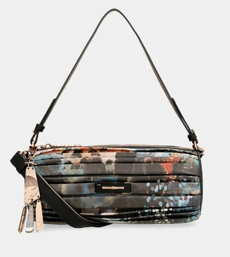 Anekke Shoen Palette Pleated Cylindrical Bag Clearance
