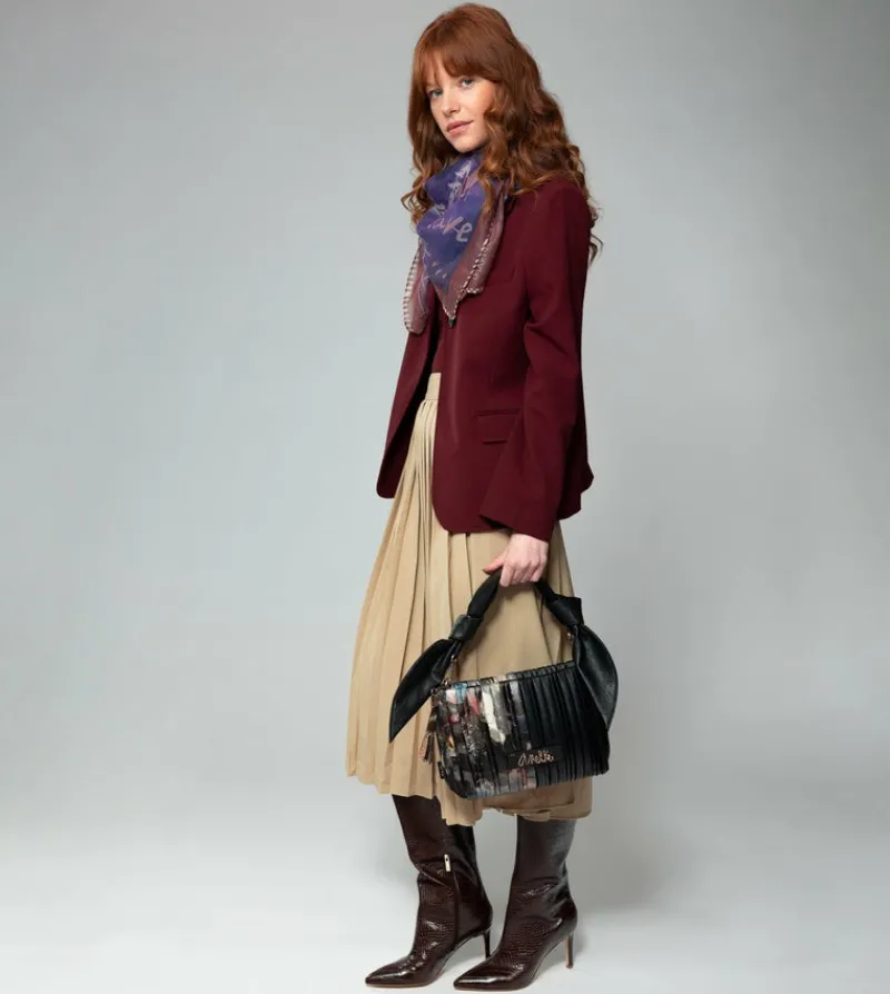 Anekke Shoen Palette Pleated Shoulder Bag Discount