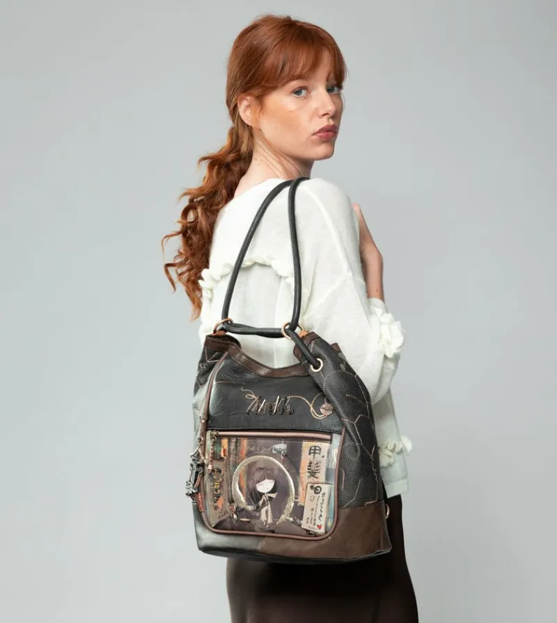 Anekke Shoen Shoulder Bag Convertible Into A Backpack Sale