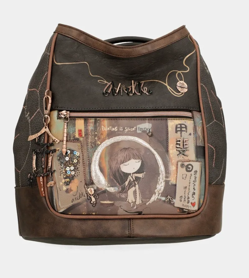 Anekke Shoen Shoulder Bag Convertible Into A Backpack Sale