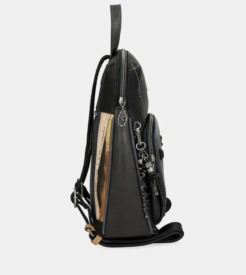 Anekke Studio Navy Blue Backpack For Leisure Use Fashion