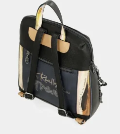 Anekke Studio Navy Blue Backpack For Leisure Use Fashion