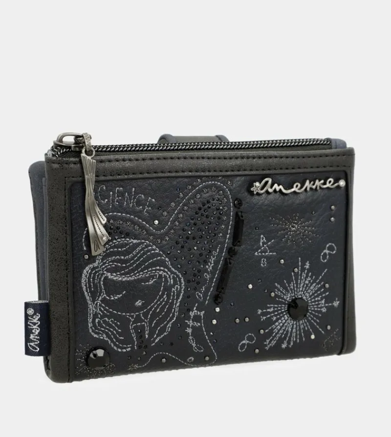 Anekke Studio Navy Blue Flexible Medium Rfid Wallet Discount