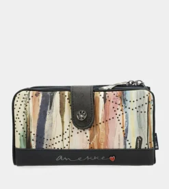 Anekke Studio Navy Blue Flexible Rfid Wallet New
