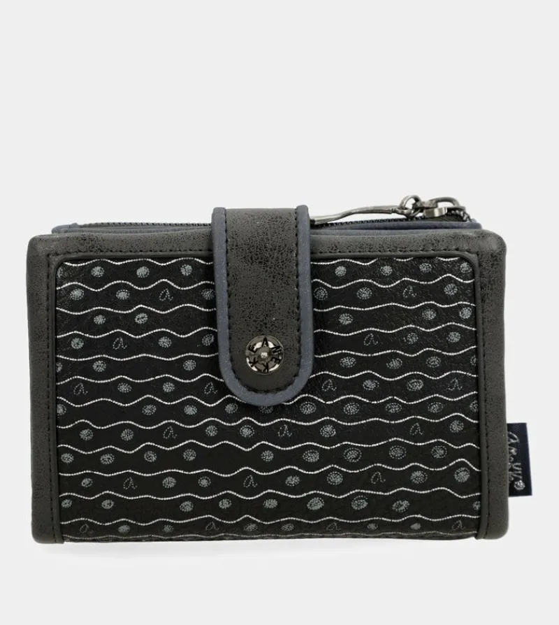 Anekke Studio Navy Blue Flexible Medium Rfid Wallet Discount