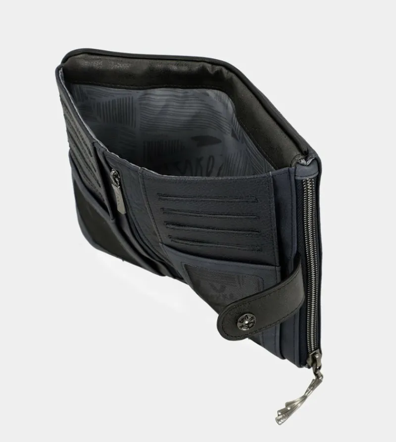 Anekke Studio Navy Blue Flexible Rfid Wallet New