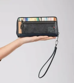 Anekke Studio Navy Blue Large Rfid Wallet Discount