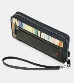 Anekke Studio Navy Blue Large Rfid Wallet Discount